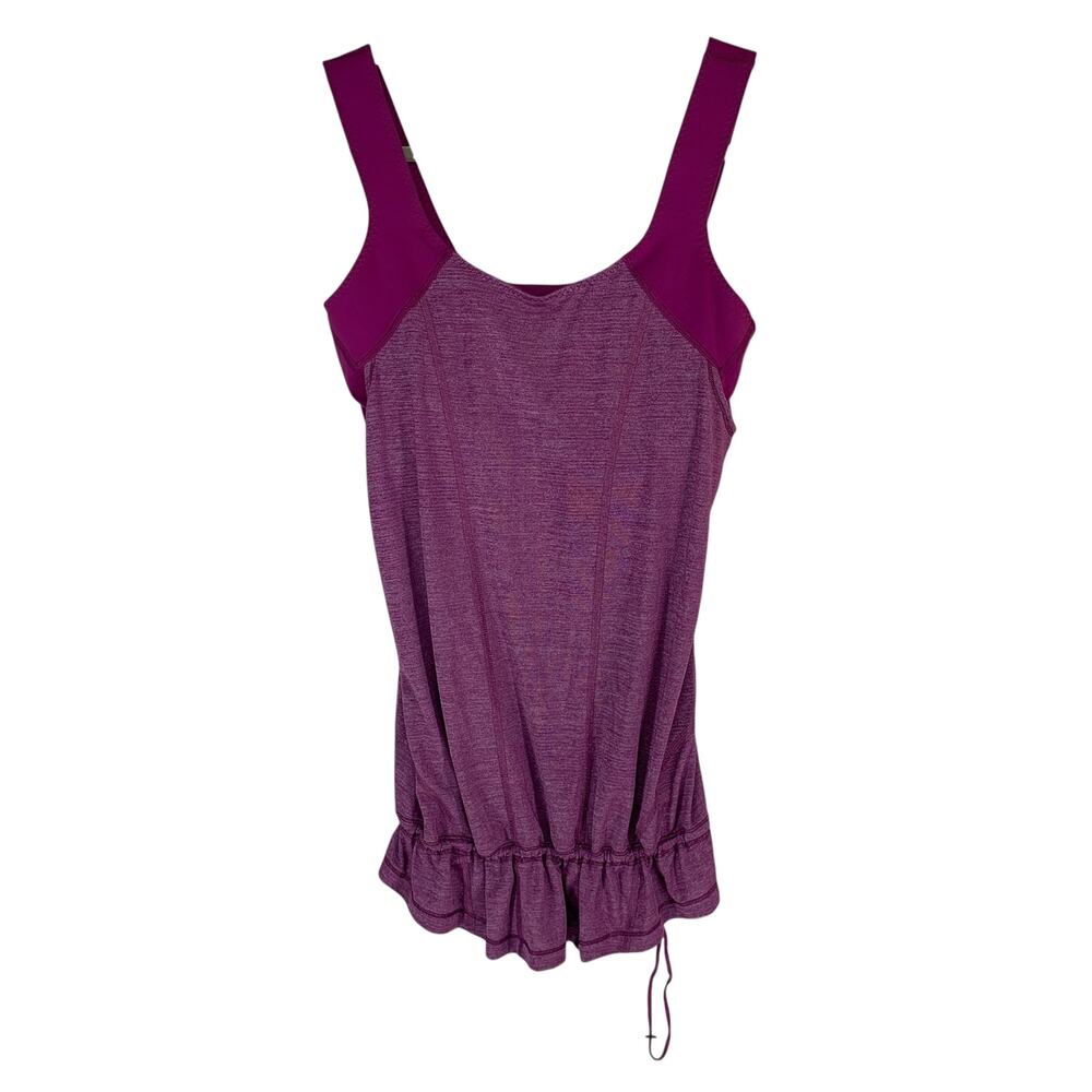 Lululemon Run Time Tank Top with Built In Bra Women Size 8 Pink Active